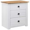 vidaXL Mesa de cabeceira 46x40x57 cm madeira de pinho panama branco
