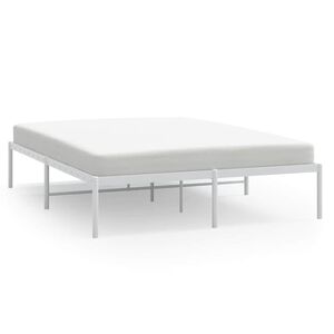 vidaXL Estrutura de cama 160x200 cm metal branco