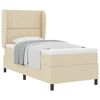 vidaXL Cama Box com cabeceira Creme 100 x 200 cm tecido
