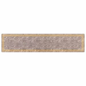 vidaXL Passadeira MARSA Cinzento 100 x 450 cm Poli&eacute;ster e PVC