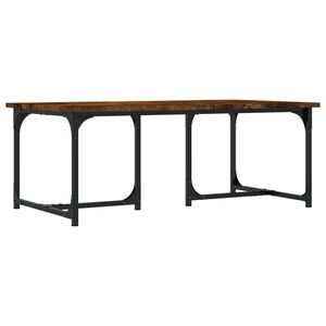 vidaXL Mesa de centro 90x50x35 cm derivados madeira carvalho fumado