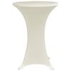 vidaXL Capa para mesa de pé elástica Ø80 cm 4 pcs cor creme