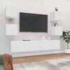 vidaXL Conjunto m&oacute;veis de TV 6 pcs madeira processada branco