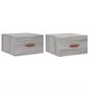 vidaXL Mesas de cabeceira de parede 2 pcs 35x35x20 cm cinzento sonoma