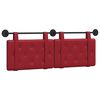 vidaXL Cabeceira Suspensa Vinho Vermelho 130 x 55 x 5 cm