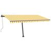 vidaXL Toldo automático independente 400x300 cm amarelo e branco