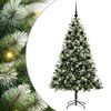 vidaXL &Aacute;rvore de Natal Artifical com Neve Flock 300 LED Branco quente