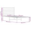 vidaXL Estrutura de cama sem colch&atilde;o com cabeceira 75x190 cm branco