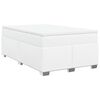 vidaXL Cama com molas/colch&atilde;o 120x200 cm couro artificial branco