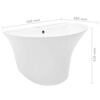 vidaXL Lavabo Branco 56 x 48 x 42 cm Cer&acirc;mica Vidrada