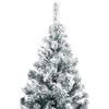 vidaXL Árvore de Natal artificial com flocos de neve 400 cm PVC verde