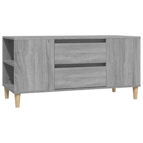 vidaXL Móvel para TV 102x44,5x50 cm derivados madeira cinzento sonoma