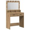 vidaXL Mesa de vestir Carvalho Artesanal 79 x 41 x 135 cm