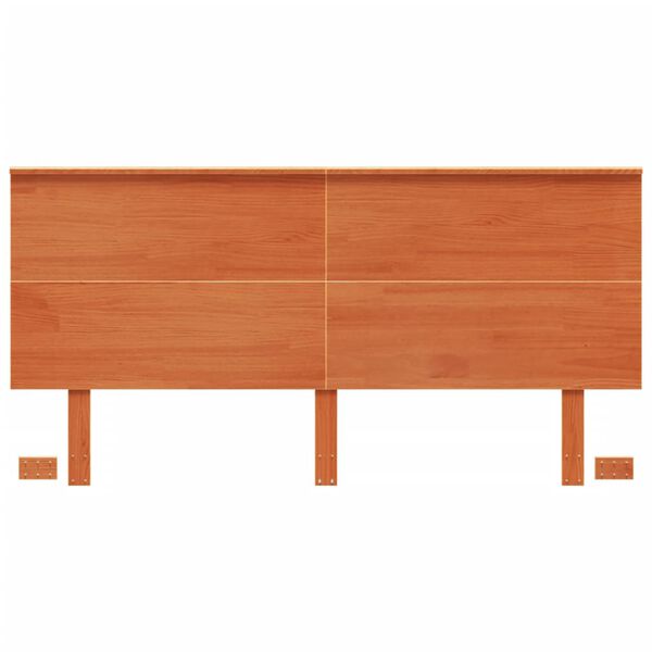 vidaXL Cabeceira 160 cm madeira de pinho maci&ccedil;a castanho-mel