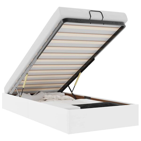 vidaXL Estrutura de cama otomana sem colchão 100x200 cm branca