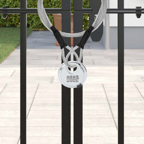 vidaXL Trancas Discus com Chaves 12 pcs Prateado 7 x 2.3 x 7 cm