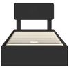 vidaXL Cama com Armazenamento Preto 90 x 190 cm Madeira processada