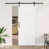 vidaXL Porta Deslizante Manual Branco e preto 93 x 232 cm