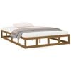 vidaXL Estrutura cama pequena de casal 120x190 cm madeira castanho-mel