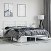 vidaXL Estrutura de cama com cabeceira 160x200 cm metal branco