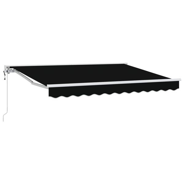 vidaXL Toldo Retr&aacute;til El&eacute;trico Preto 3 x 2,5 m