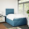 vidaXL Cama boxspring com colch&atilde;o 120x200 cm veludo azul