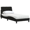 vidaXL Cama com colch&atilde;o 80x200 cm tecido preto