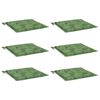 vidaXL Almofad&otilde;es p/ cadeira 6pcs 40x40x4cm tecido padr&atilde;o folhas