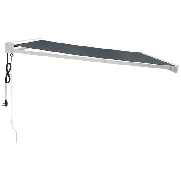 vidaXL Toldo retr&aacute;til 4x3 m tecido e alum&iacute;nio antracite