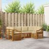 vidaXL Conjunto de Sof&aacute; Sectional com almofada 6 pcs Natural
