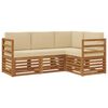 vidaXL Conjunto de Sof&aacute;s para Exterior 4 unid. Natural e Bege