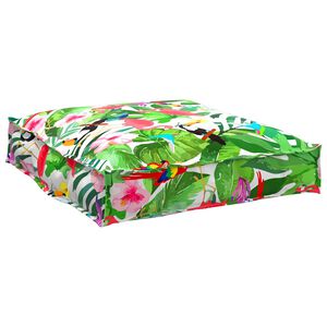 vidaXL Almofada Floral Multicolor 70 x 70 x 12 cm Tecido Oxford