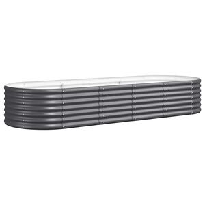 vidaXL Canteiro elevado jardim 224x80x36 a&ccedil;o galvanizado antracite