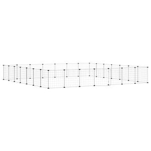 vidaXL Gaiola p/ animais de 28 pain&eacute;is c/ porta 35x35 cm a&ccedil;o preto