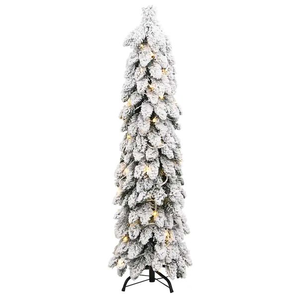 vidaXL &Aacute;rvore Natal artificial pr&eacute;-iluminada 80 LEDs e flocos de neve