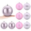 vidaXL Conjunto de Bolas de Natal XL 9 unid. Rosa &Oslash; 15 cm Pl&aacute;stico