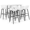 vidaXL 7 pcs conjunto de bar branco