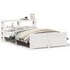 vidaXL Estrutura de cama c/ cabeceira sem colch&atilde;o 140x200 cm branco