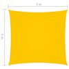 vidaXL Para-sol estilo vela tecido oxford quadrado 5x5 m amarelo