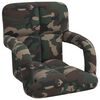 vidaXL Cadeira de ch&atilde;o ajust&aacute;vel Verde Ex&eacute;rcito 58 x 62 x 58 cm Tecido