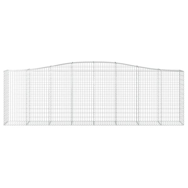 vidaXL Cestos gabião arqueados 20 pcs 400x50x120/140 ferro galvanizado