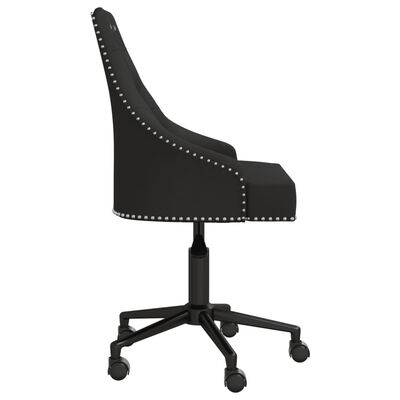 vidaXL Cadeira de escritório giratória veludo preto