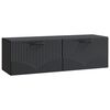 vidaXL Gabinete de TV de Parede Preto 98 x 31 x 30 cm