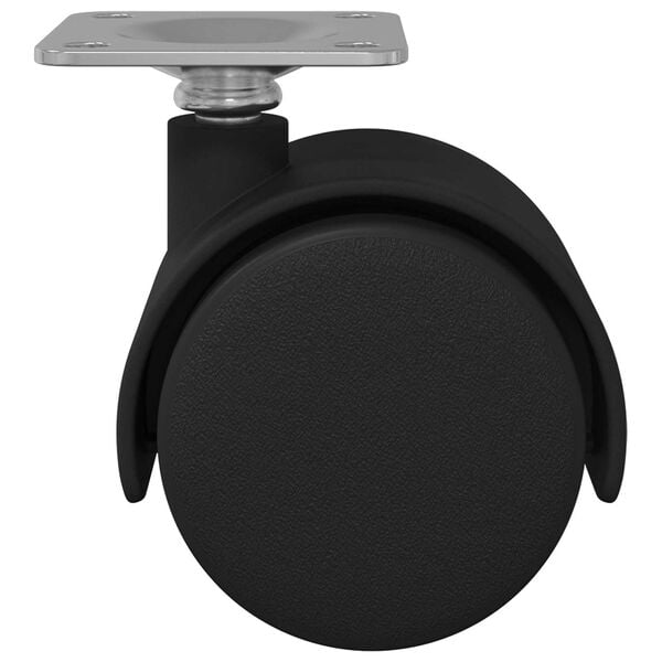 vidaXL Rod&iacute;zio Girat&oacute;rio 2 pcs Preto 54 mm Ferro e PP