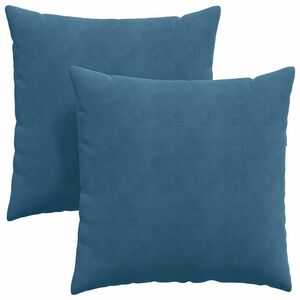 vidaXL Travesseiros de Sof&aacute; 2 pcs Azul 80 x 80 cm