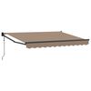 vidaXL Toldo retr&aacute;til Cinzento-acastanhado 3,5 x 2 m Poli&eacute;ster e Metal