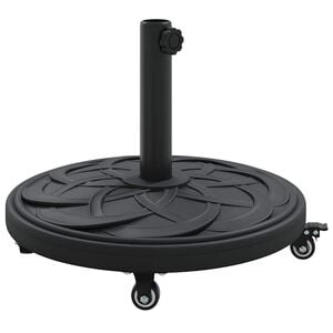 vidaXL Base para chap&eacute;u de sol 15.35 kg Preto Ferro Circular