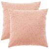 vidaXL Capa almofada 2 unid. HEERLEN Rosa 55 x 55 cm Boucl&eacute;
