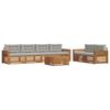 vidaXL Conjunto de Sof&aacute;s para Exterior 7 unid. Cinza Natural e Claro