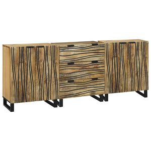 vidaXL Conjunto de M&oacute;veis para Banheiro com gaveta 3 pcs Castanho